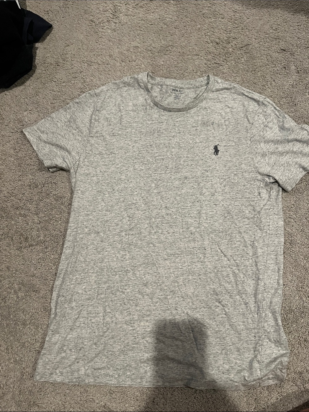 Polo by Ralph Lauren Light Heather Gray Crewneck Tee with Polo Pony